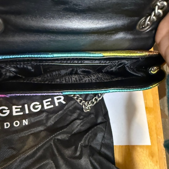 Kurt Geiger multicolor metallic rainbow quilted shoulder bag - Picture 6 of 10
